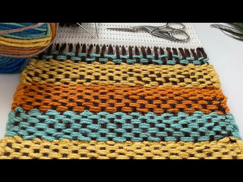 Видео: Ковер, плетение, изготовление ковров вышивкой, техника плетения на нескользящей подошве