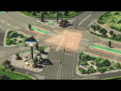 Видео: Слишком сложный перекресток Cities Skylines Nurburg