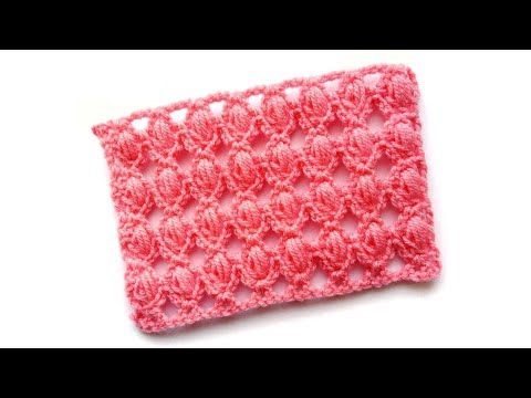 Видео: Сетчатый узор с пышными столбиками