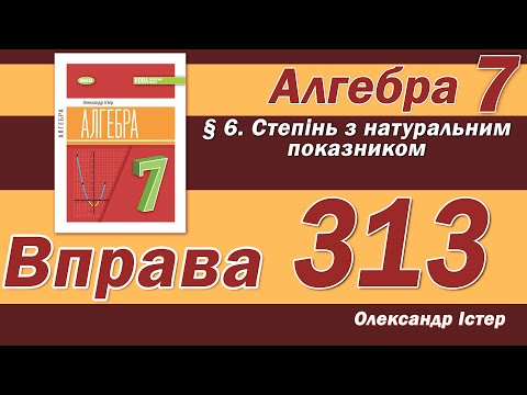 Видео: Істер Вправа 313. Алгебра 7 клас