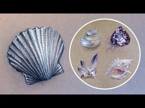 Видео: Реалистичное руководство по созданию ракушек на тонированной бумаге