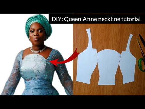 Видео: КАК СКРОЙТЕ БЛУЗКУ С ВЫРЕЗОМ В СТИЛЕ КОРОЛЕВЫ АННЫ И БЮСТЬЕ С ВЫТАЧКАМИ НА ПЛЕЧАХ