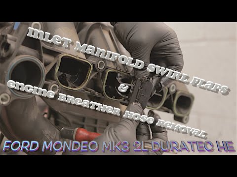 Видео: Снятие вихревых заслонок впускного коллектора, шланга сапуна и насоса ГУР...Duratec he, Ford Mond...