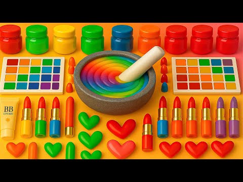 Видео: ASMR DIY слайм видео 🌈 Радужный облачный слайм с косметикой, тенями, уходом, игрушками и блёстками