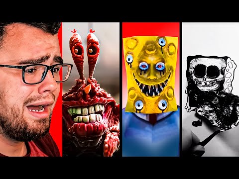 Видео: Реакция на ПРОКЛЯТОГО ГУБКИ БОБА В РЕАЛЬНОЙ ЖИЗНИ! (Страшно)