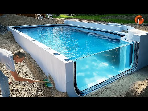 Видео: Couple Builds Dream Pool in 25 Days | Start to Finish Build by @Мы и природа We and nature