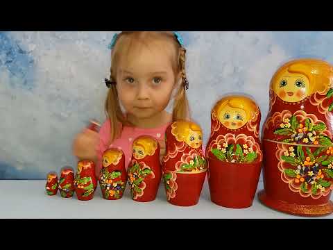 Видео: Кукла Матрёшка развивающая игрушка для детей Review of Toy Matryoshka