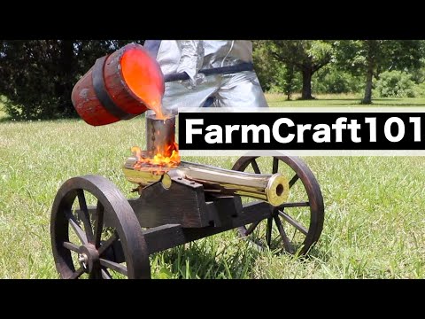 Видео: Изготовление копии бронзовой пушки: от начала до конца. FarmCraft101