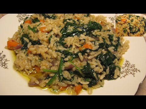 Видео: Спанак с ориз на тиган, лесно, бързо и вкусно.