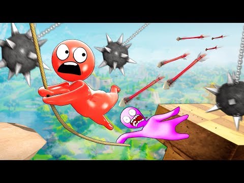 Видео: ДЕРЖИСЬ ЗА ВЕРЕВКУ! ОТПУСТИШЬ И МЫ РАЗОБЬЕМСЯ! САМЫЙ СЛОЖНЫЙ УРОВЕНЬ С ЛОВУШКАМИ В HUMAN FALL FLAT