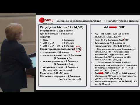 Видео: Михайлова Е.А. Опыт лечения тяжелой апластической анемии. Программа ДЗМ и НМИЦ гематологии …