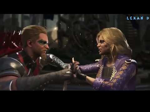 Видео: Injustice 2 - Green Arrow vs Black Canary - Intros & Clashes (Стрела против Канарейки) rus