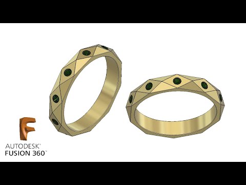 Видео: J.2. Faceted Ring in Fusion 360 / Граненое кольцо во Фьюжн 360