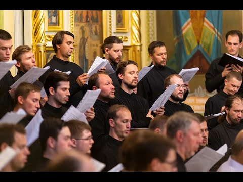 Видео: Херувимская песнь Старо-симоновская в обр. П.Чеснокова. Международный хор под управлением В.Горбика