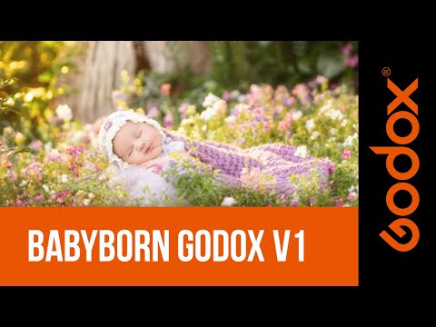 Видео: Использование Godox V1 для съемки новорожденных детей