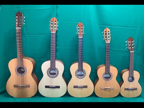 Видео: Обзор гитар Семьи Cremona 4655 Чехия размеры 1/8 , 1/2 , 3/4 , 7/8 , 4/4