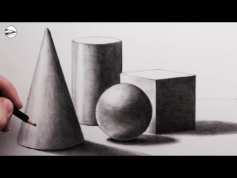 Видео: Как рисовать простые 3D-фигуры для начинающих: пошаговое руководство
