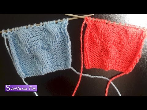 Видео: Плотный Узор Осень-Листья для вязания теплых вещей. УЗОРЫ СПИЦАМИ ВЯЗАНИЕ № 464