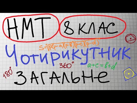 Видео: НМТ. 8 кл. Чотирикутники. Загальні відомості