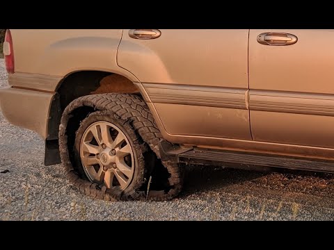 Видео: Toyota Land Cruiser 100, про запасное колесо.