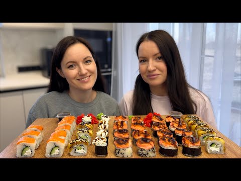 Видео: МУКБАНГ РОЛЛЫ СУШИ ФИЛАДЕЛЬФИЯ ЗАПЕЧЁННЫЕ