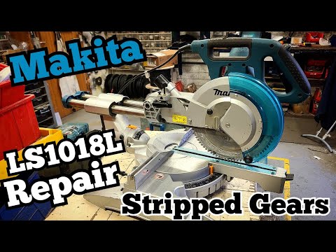 Видео: Разборка и ремонт торцовочной пилы Makita LS1018L со снятыми шестернями и подшипниками. Полный ре...