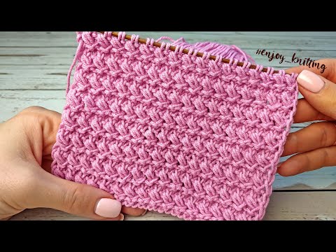 Видео: КРАСИВЫЙ Рельефный Узор Спицами ШТРИХИ | How to knit Brush Strokes stitch pattern