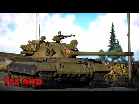 Видео: Обычный танк с не обычной механикой Т55 АМД-1 обзор танка в WarThunder mobile