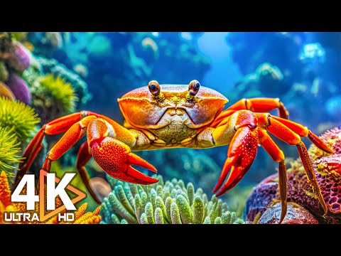 Видео: Морские животные 4K — потрясающая морская жизнь и подводные виды под умиротворяющей музыкой #5
