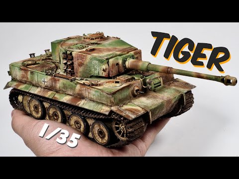 Видео: Завершение! Урок покраски Tiger I в масштабе 1/35. Часть 2.