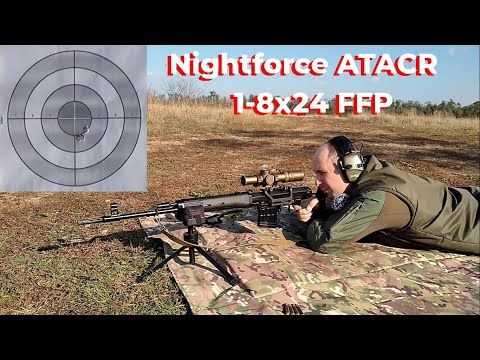 Видео: Прицел загонник Nightforce ATACR 1-8x24 FFP / Обзор и первые тесты.