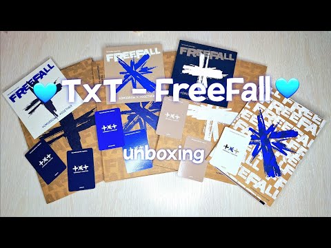 Видео: 💙Распаковка альбома TxT - FreeFall🥴 | Unboxing k-pop