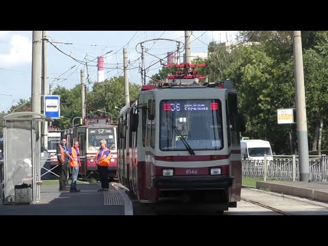 Видео: Поломка ЛВСа-86К, трамвайная пробка и толкание ЛВСом-97К