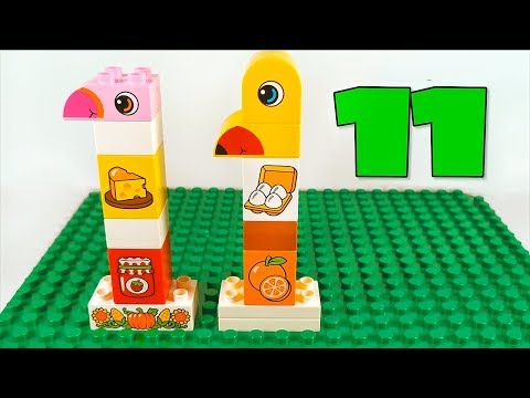 Видео: Цифры из Лего Дупло от 1 до 20. Учим Цифры.