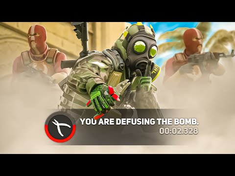 Видео: Настоящий профессиональный ниндзя CS:GO обезвреживает без дыма!