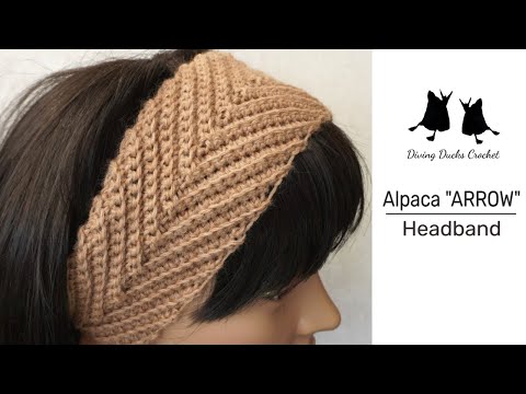Видео: My Easy "СТРЕЛКА" Ободок крючком из пряжи ALPACA