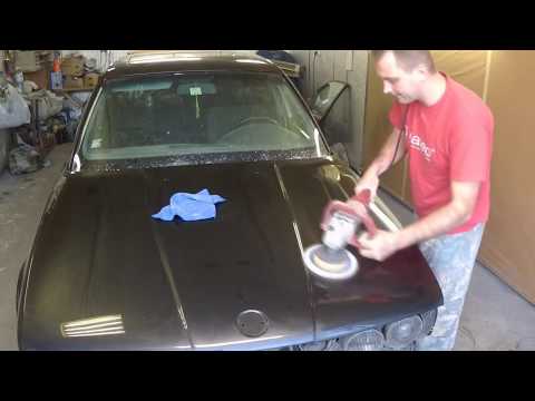 Видео: БМВ Е 34 полировка капота Часть 1