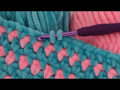 Видео: Простое и бесплатное вязание крючком бархатного детского пледа ФЛАГ для начинающих 2022