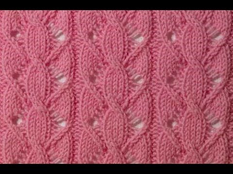 Видео: Красивый ажурный узор спицами 1.