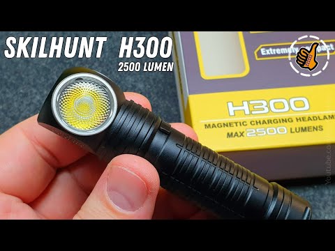 Видео: SkilHunt H300 - Обзор и ночной тест - универсальный фонарь / налобник 2500 Lumen.