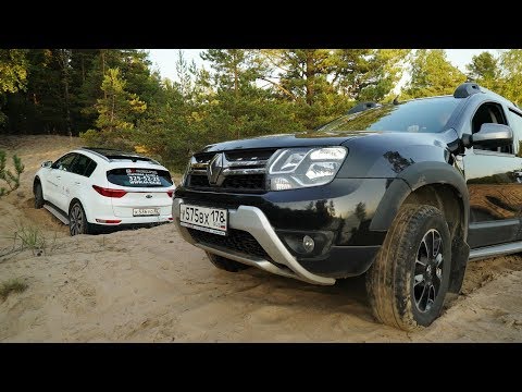 Видео: KIA Sportage, Duster, BT50, Grand Cherokee против песчаной горки.