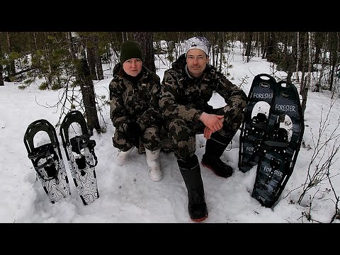 Видео: Обзор снегоступов. Глубокий мокрый снег весной.