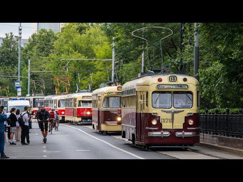 Видео: Парад трамваев 2023 в Москве