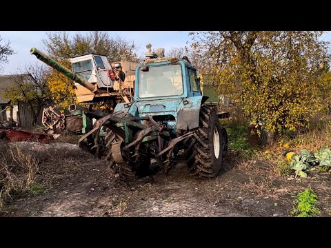 Видео: 🆘🚜Мтз 80 на широких колесах❗️Тяжка оранка кукурудзи😱