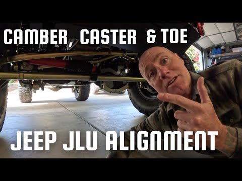 Видео: Регулировка развала-схождения Jeep JLU Rubicon — неравномерный износ шин, увод в сторону или вибр...