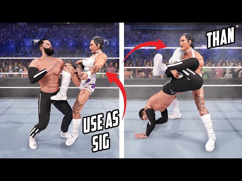 Видео: Приёмы, которые следует использовать перед финишным приёмом в WWE 2K25 (плавный переход)