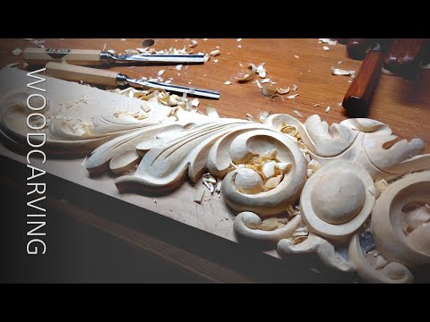 Видео: Woodcarving. Handcarving. Резьба по дереву