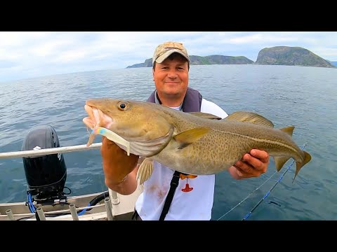 Видео: Рыбалка на приманку в Норвегии у берегов Сэндленд-Брюгге | Треска, пикша и сайда на мягкие пласти...
