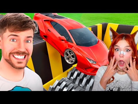 Видео: MrBeast - Lamborghini vs. Измельчитель Реакция на Мистера Биста