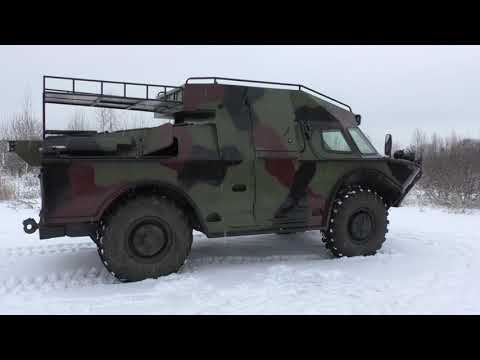 Видео: Модернизированный БРДМ-2 с ручным управлением газа и тормозов